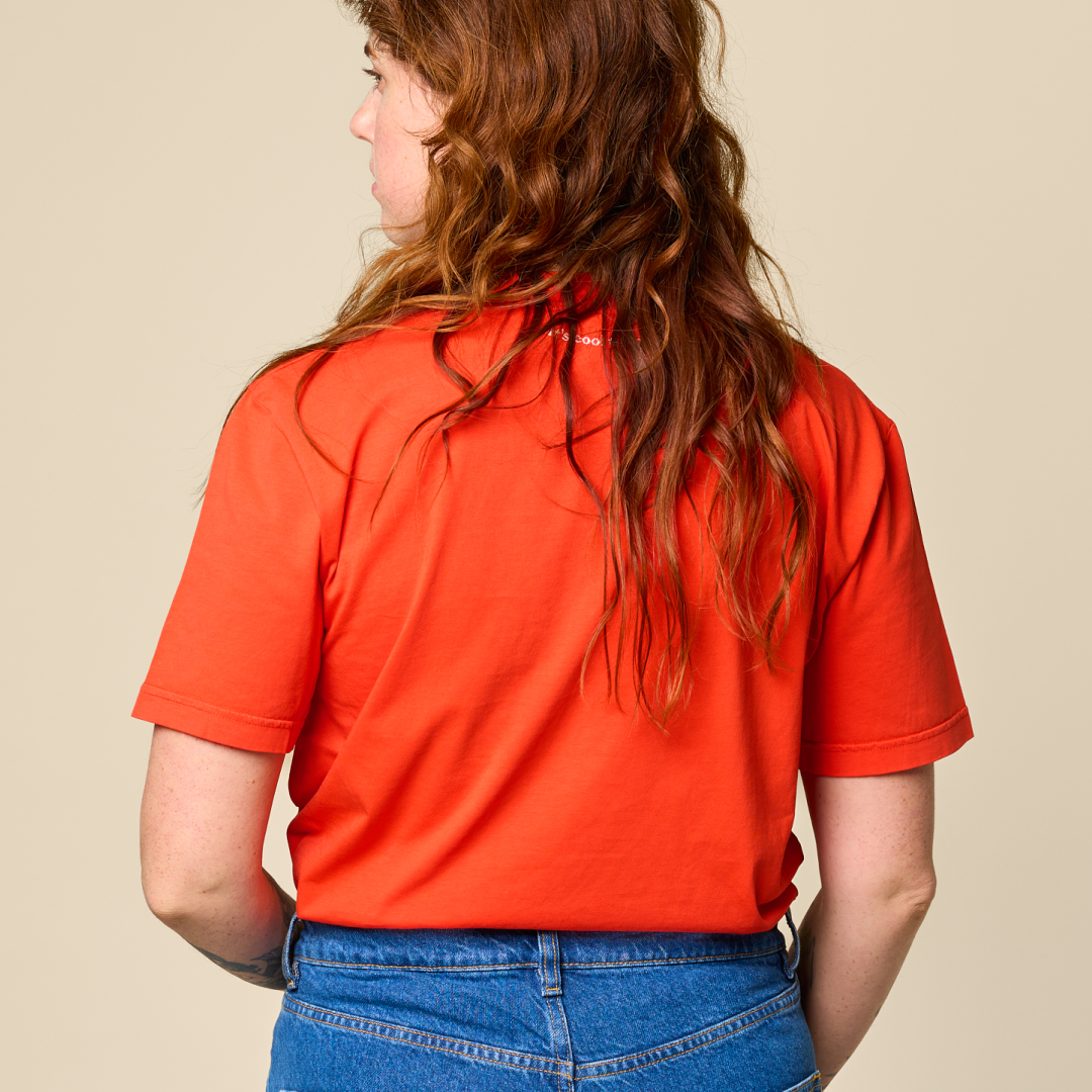T-Shirt aus Bio-Baumwolle in popeia Rot