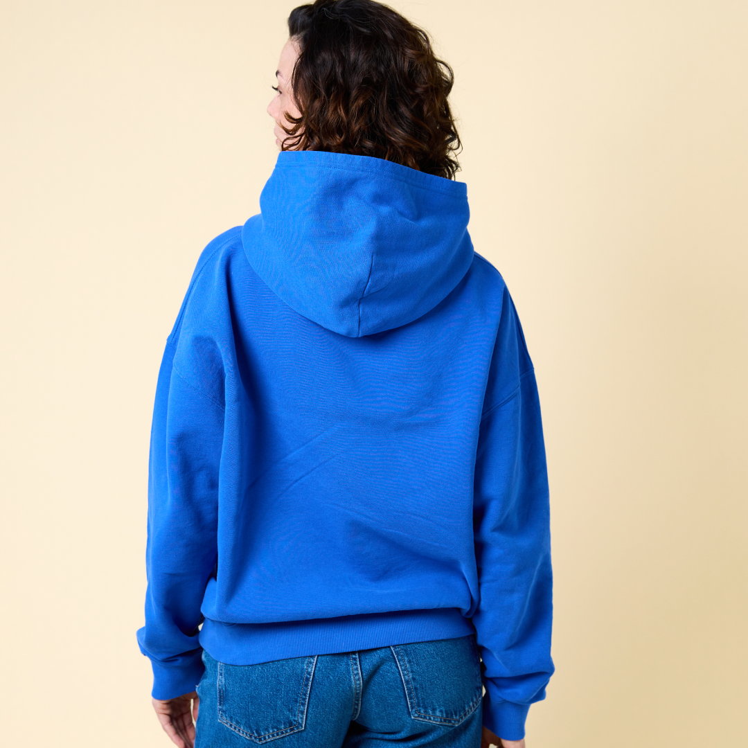 Hoodie aus Bio-Baumwolle in Königsblau