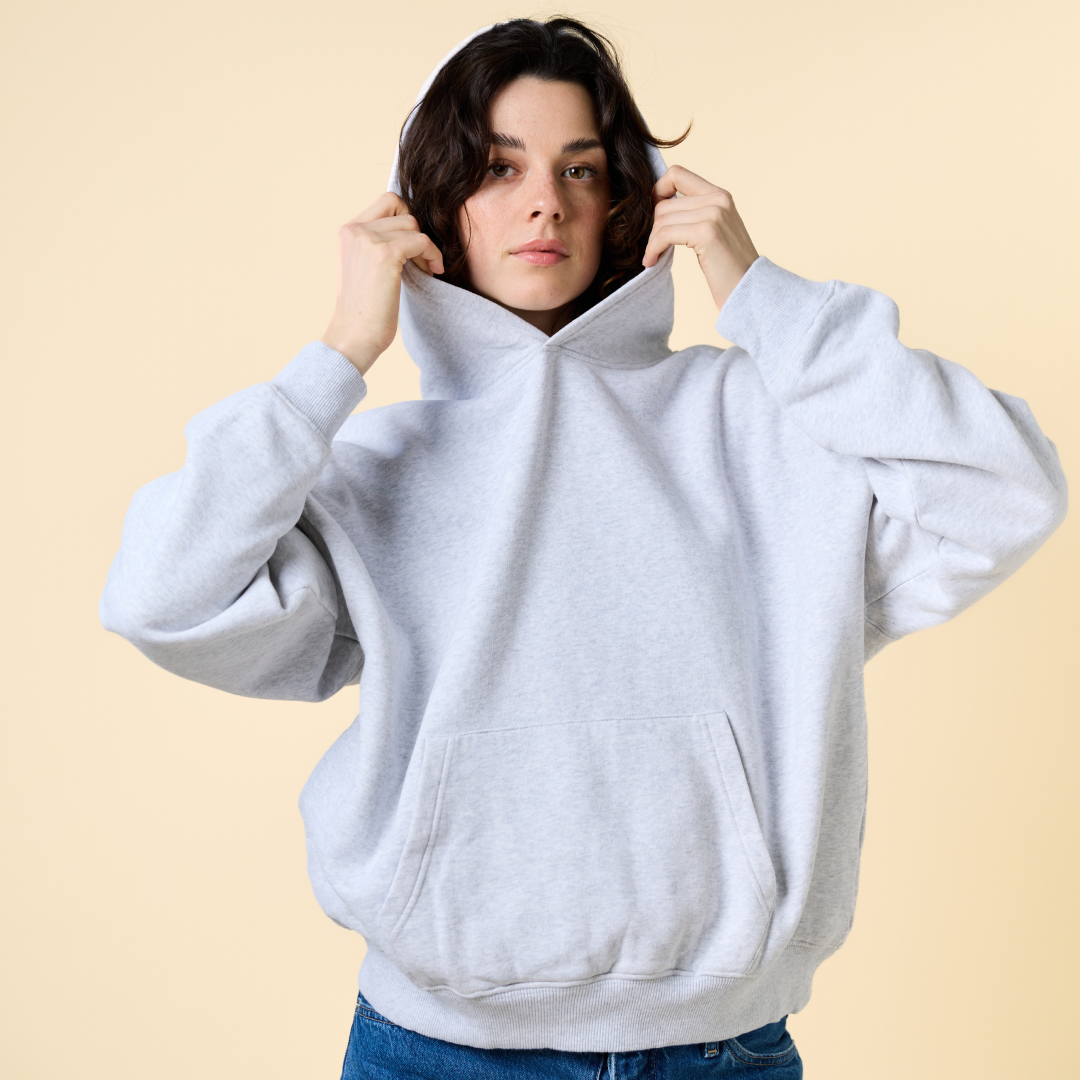 Hoodie aus Bio-Baumwolle in Grau