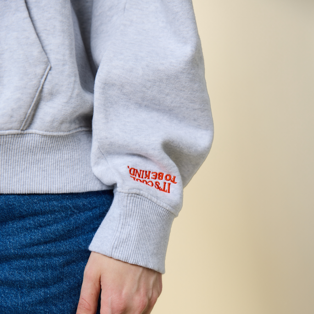 Hoodie aus Bio-Baumwolle in Grau