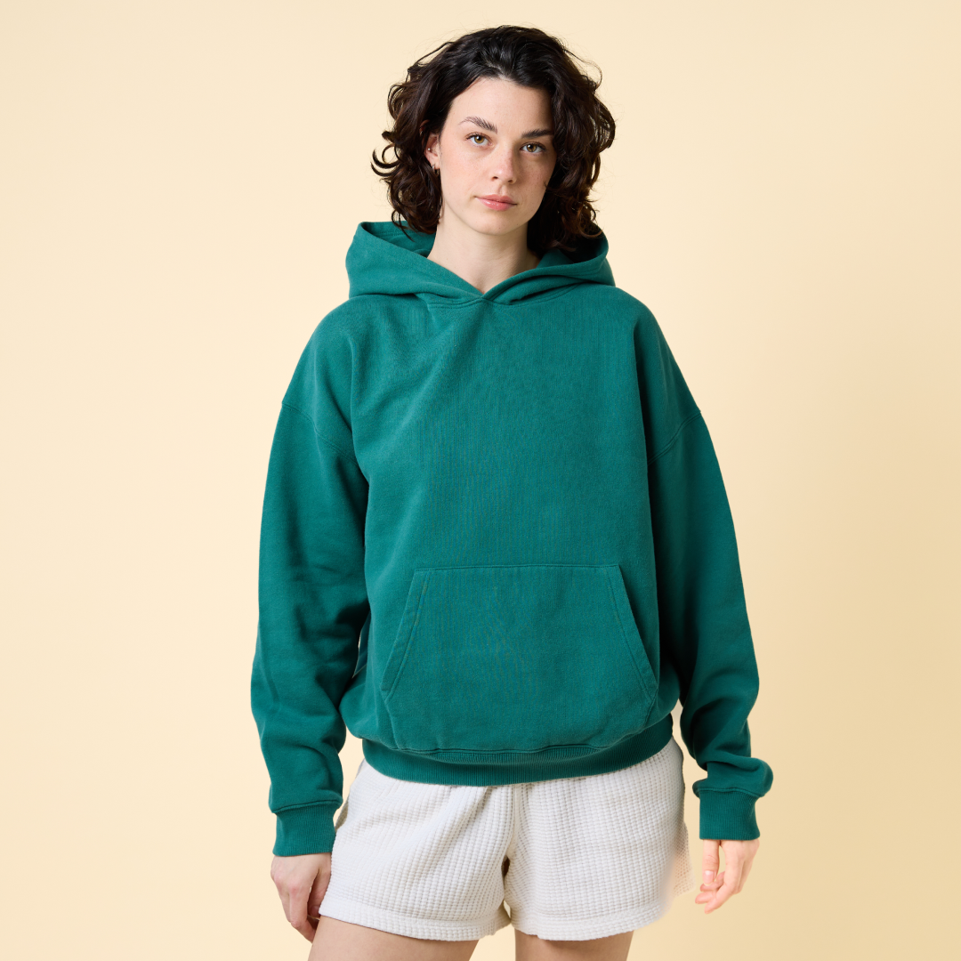 Hoodie aus Bio-Baumwolle in College Grün
