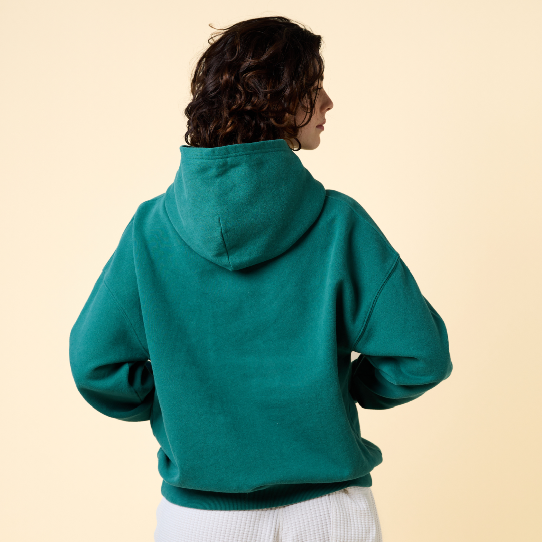 Hoodie aus Bio-Baumwolle in College Grün