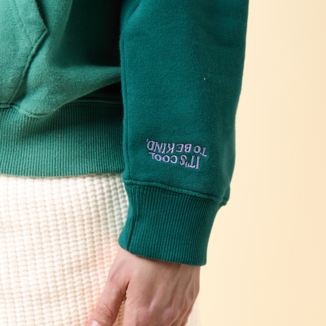 Hoodie aus Bio-Baumwolle in College Grün