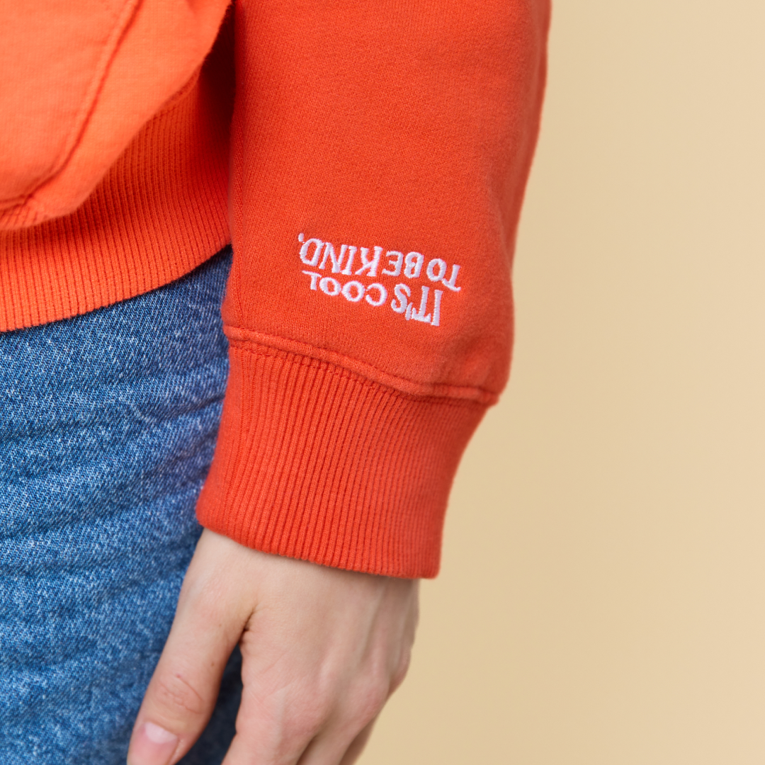 Hoodie aus Bio-Baumwolle in popeia Rot