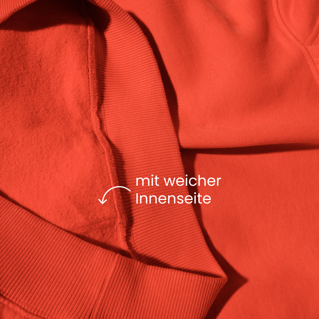 Hoodie aus Bio-Baumwolle in popeia Rot