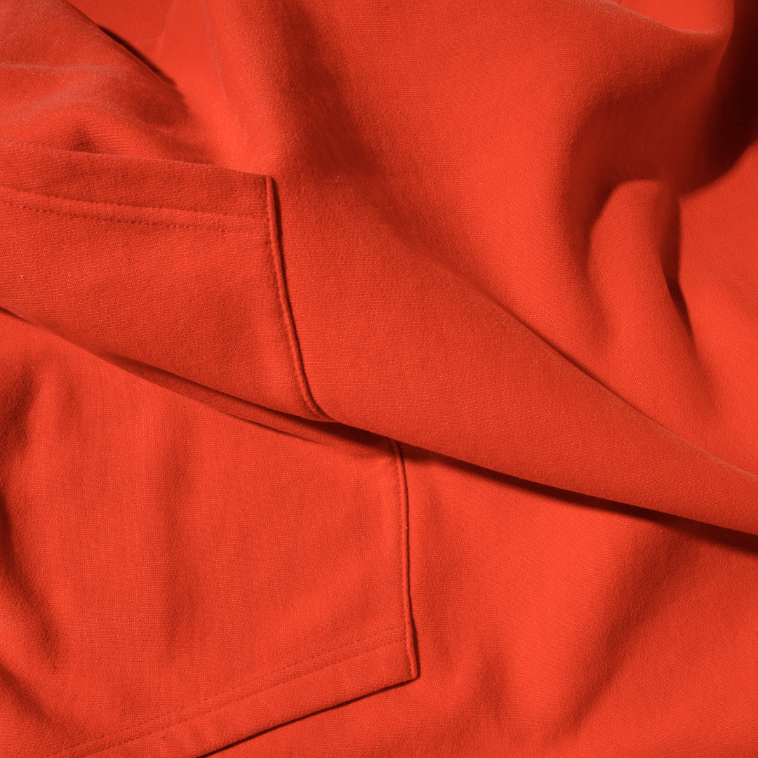Hoodie aus Bio-Baumwolle in popeia Rot