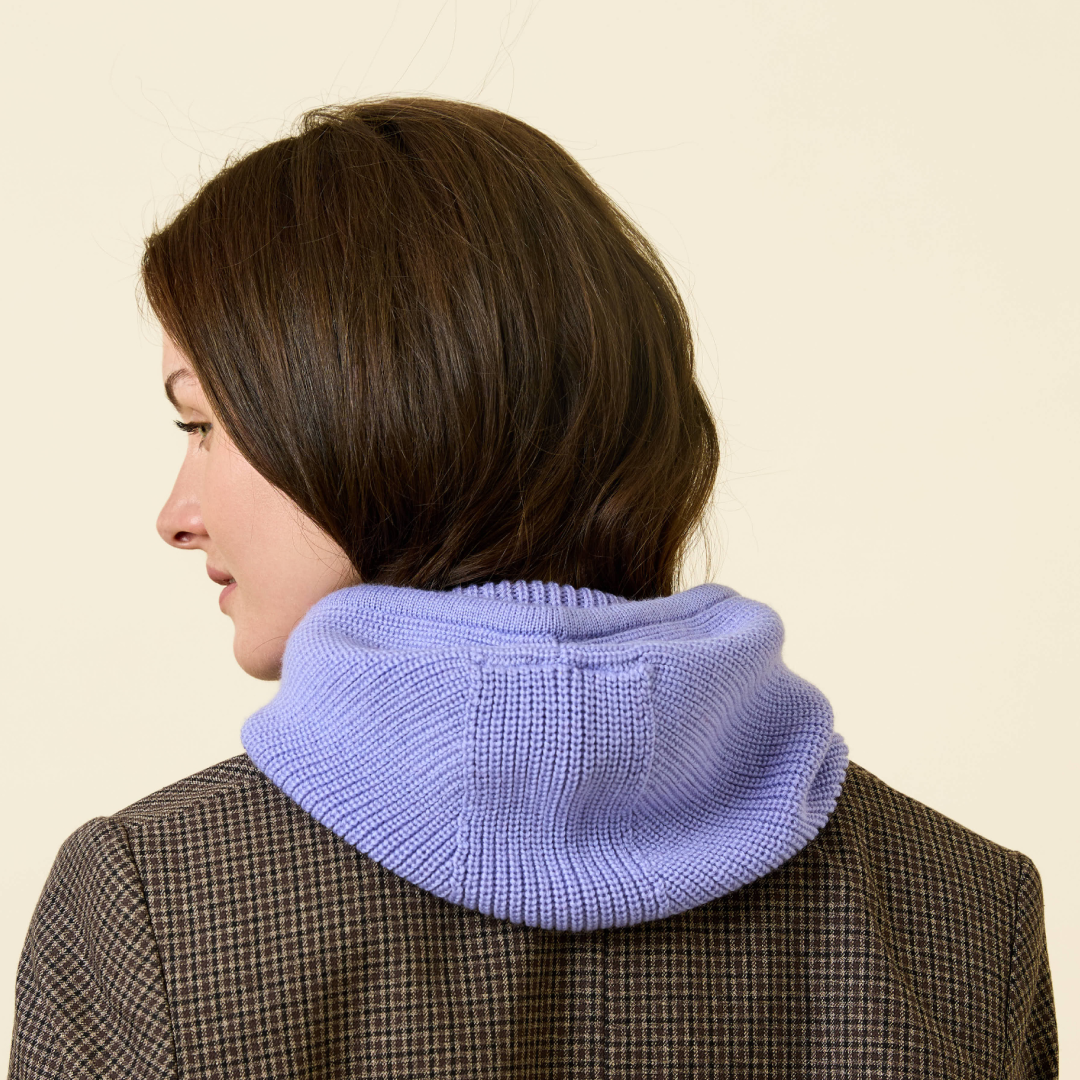 Balaclava aus Merinowolle - Lila