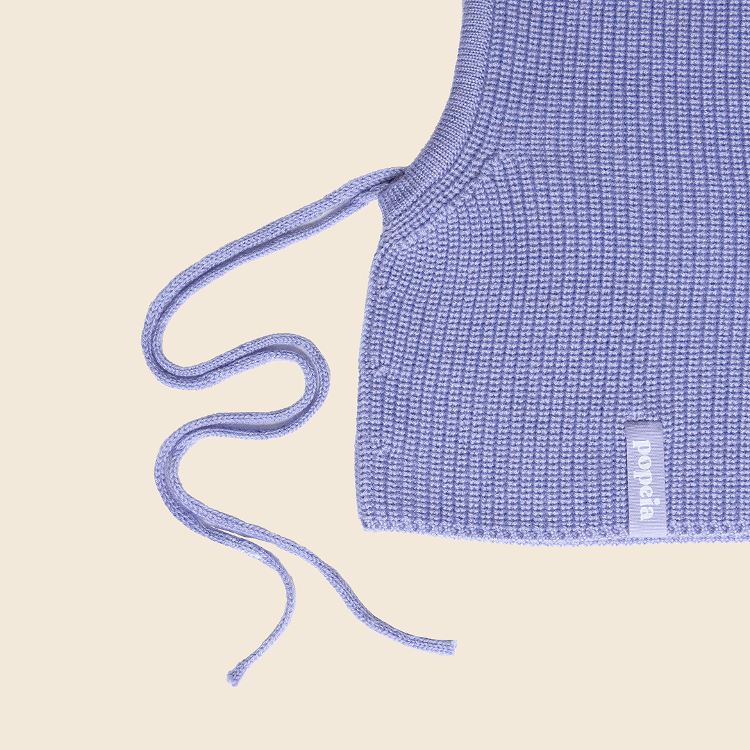 Balaclava aus Merinowolle - Lila