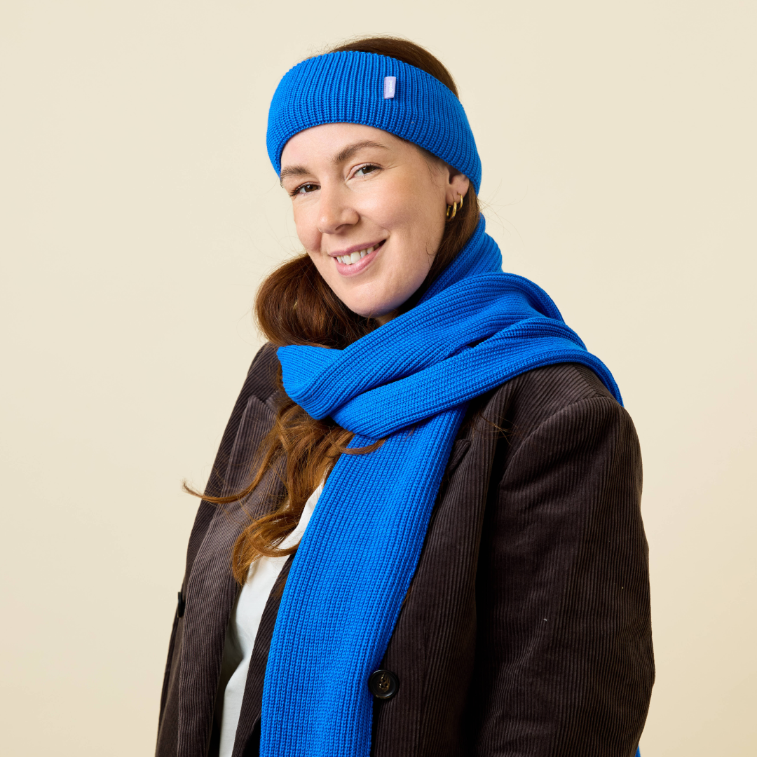 Stirnband & Schal im Set - Blau