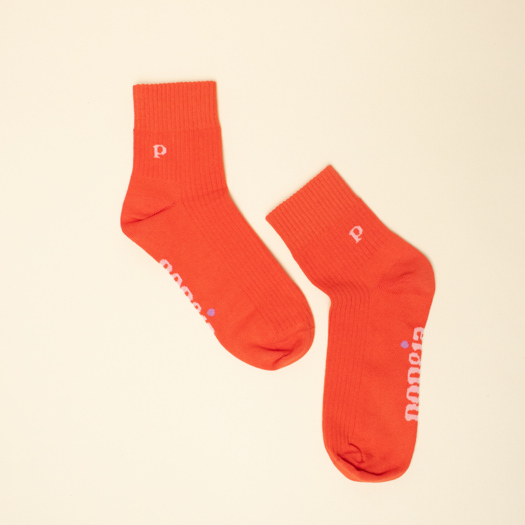 The Casual - Ankle Socken aus Bio-Baumwolle in popeia Rot