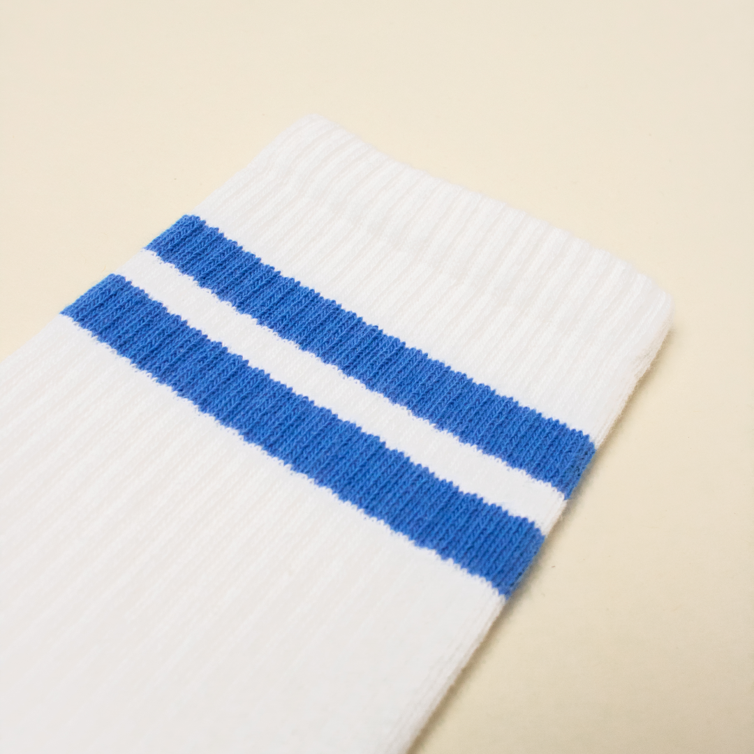 The Tennis - Organic Cotton Socks with Blue Stripes