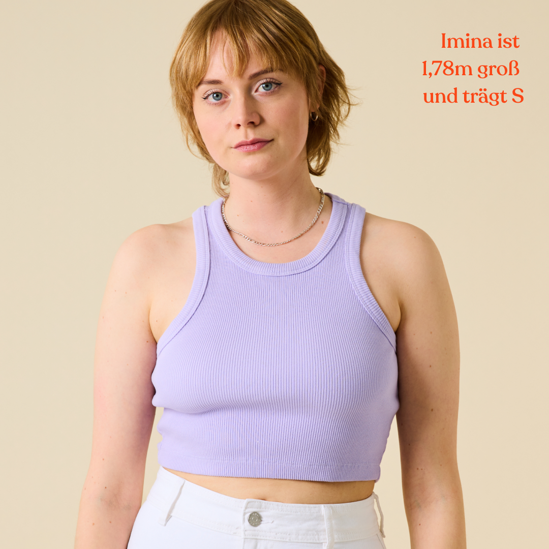 The 24/7 Crop Top aus Bio-Baumwolle in Lila