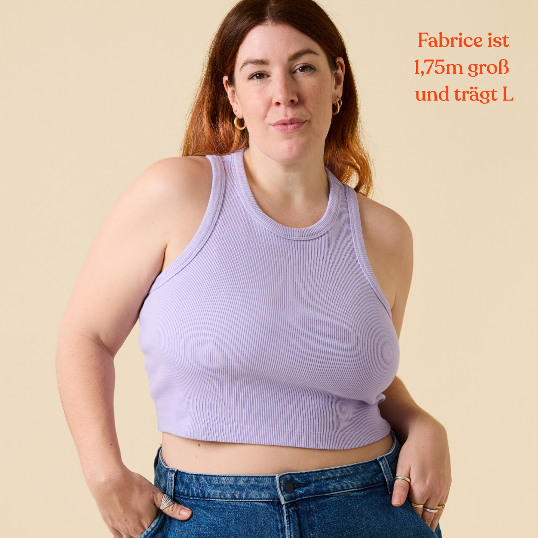 The 24/7 Crop Top aus Bio-Baumwolle in Lila