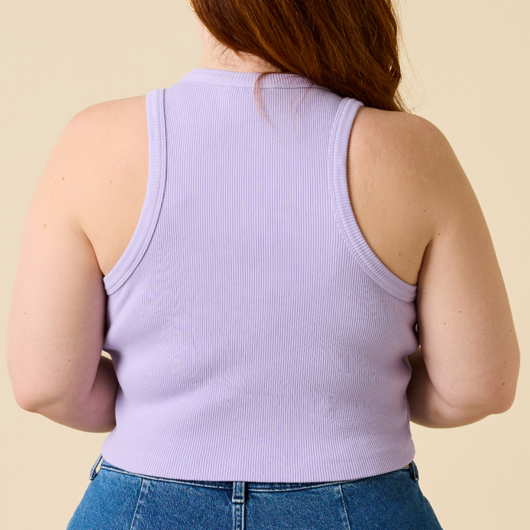 The 24/7 Crop Top aus Bio-Baumwolle in Lila