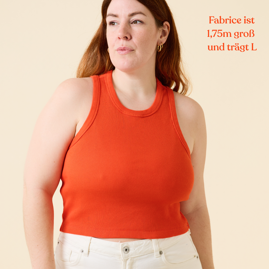 The 24/7 Crop Top aus Bio-Baumwolle in popeia Rot