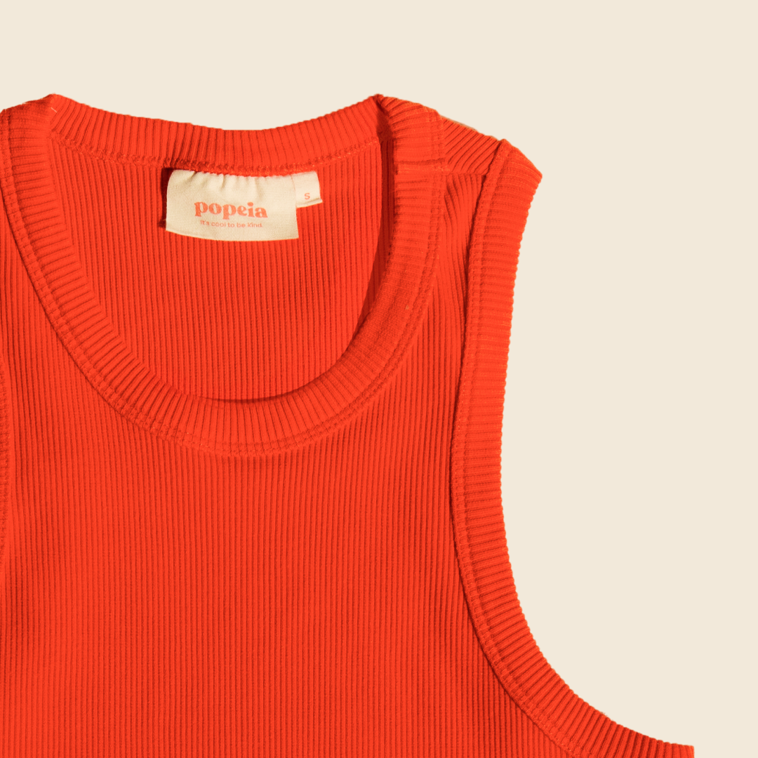 The 24/7 Crop Top aus Bio-Baumwolle in popeia Rot