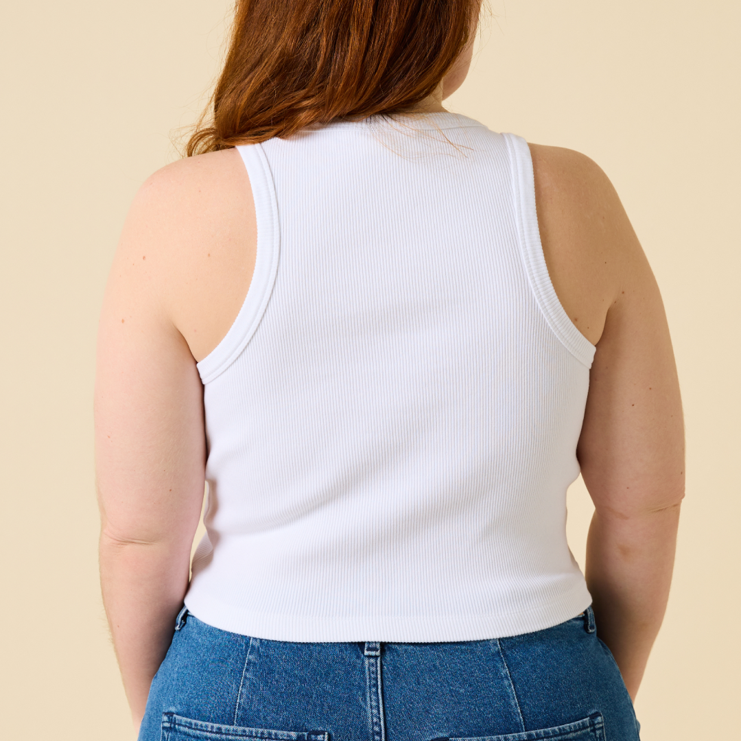The 24/7 Crop Top aus Bio-Baumwolle in Weiß