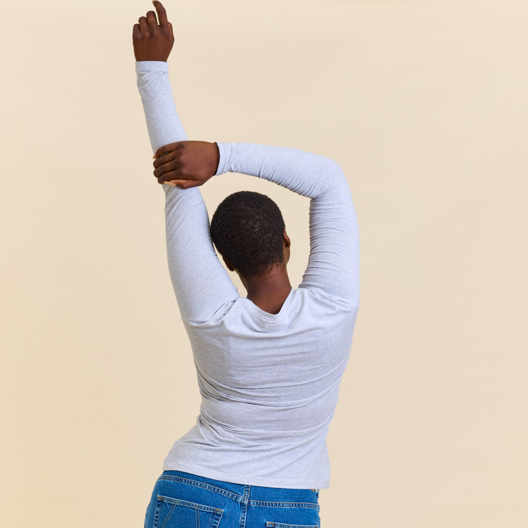 Tight Langarmshirt aus Bio-Baumwolle in Grau