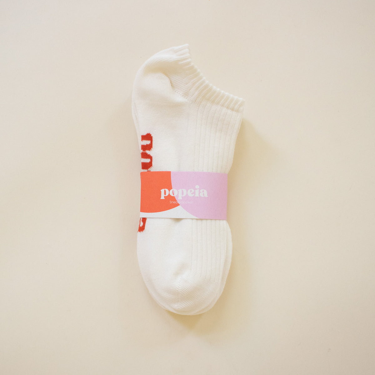 Sneakersocken aus Bio-Baumwolle in Off-White