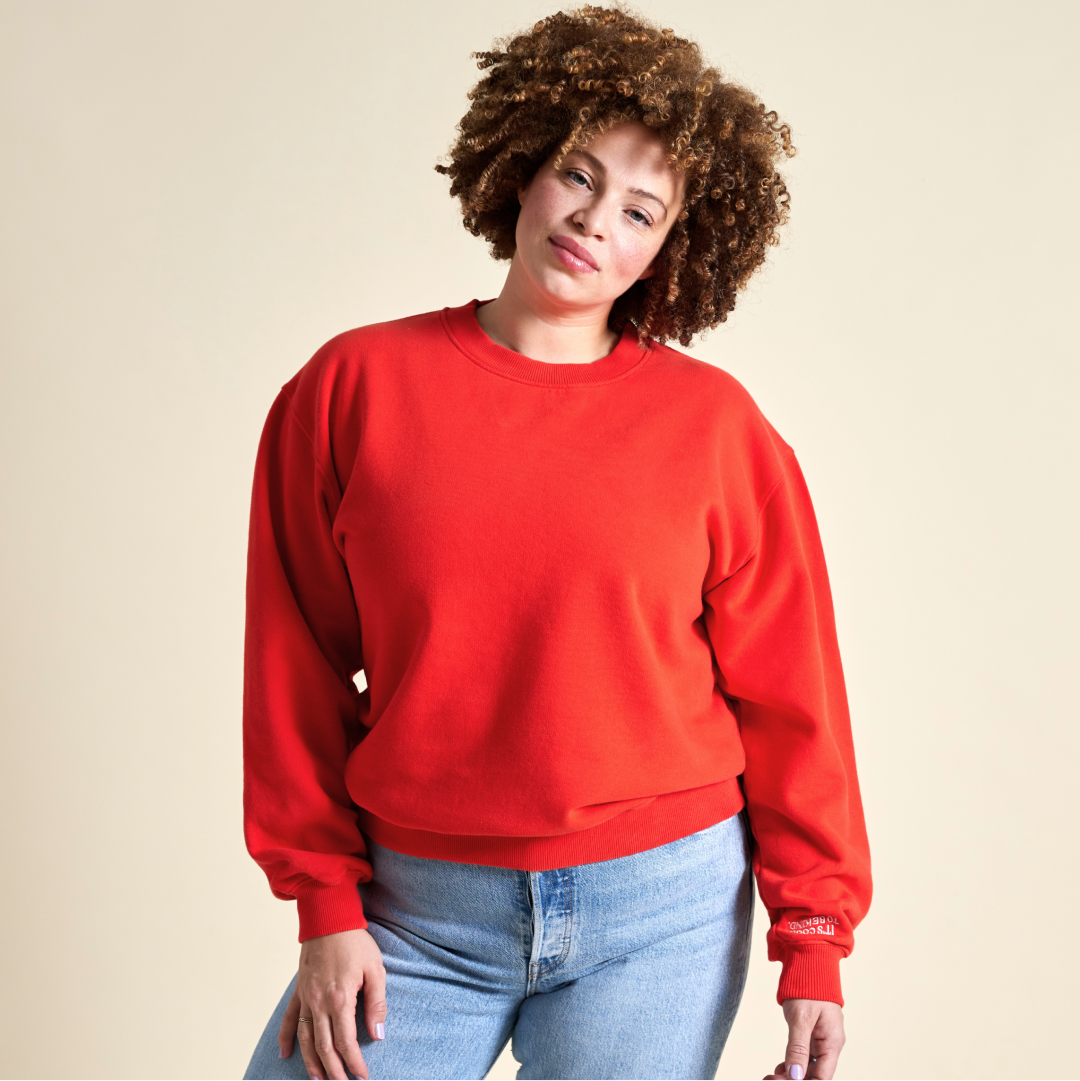 Kindness Sweater aus Bio-Baumwolle in popeia Rot