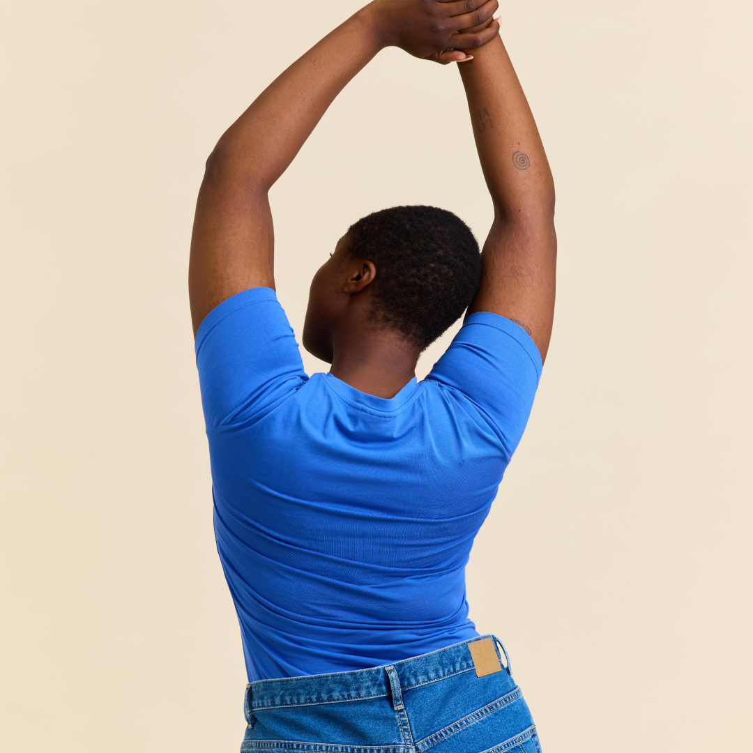 Tight Organic Cotton T-Shirt in Royal Blue