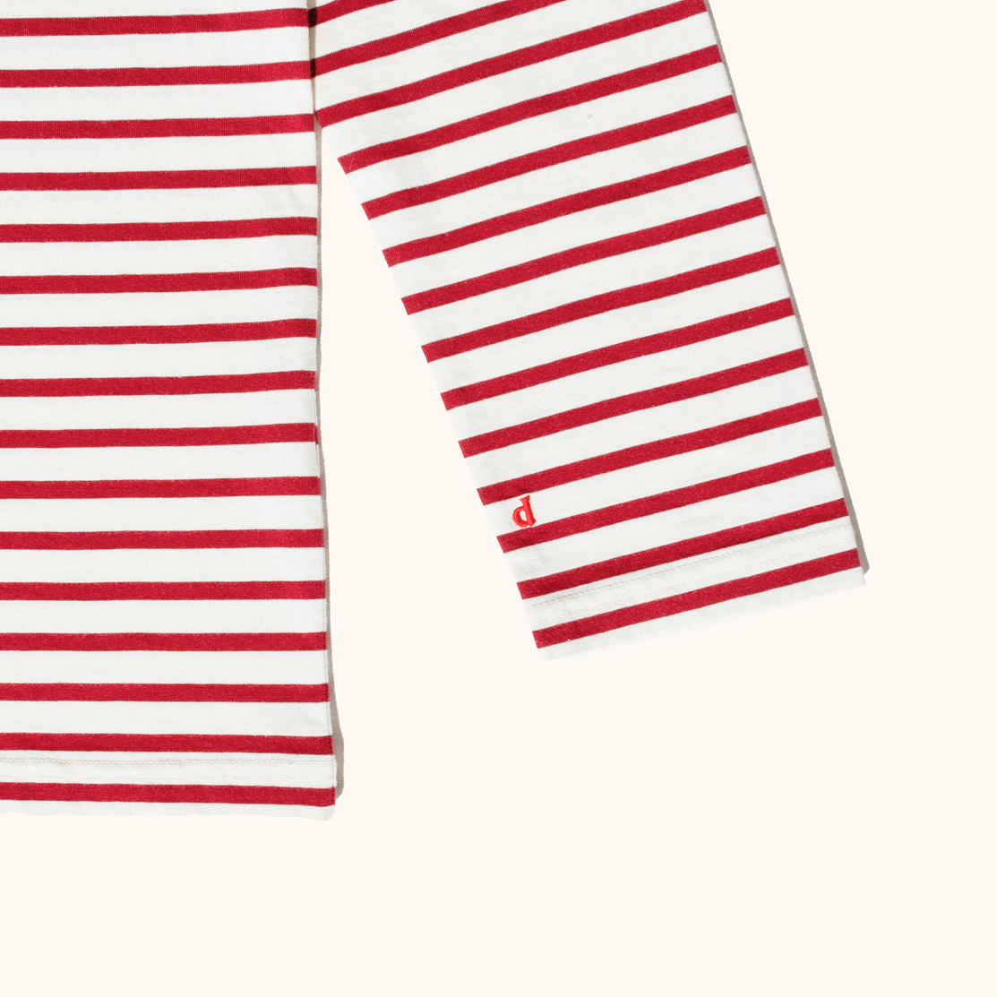 Langarmshirt Gestreift aus Bio-Baumwolle in Bordeaux/Off-White