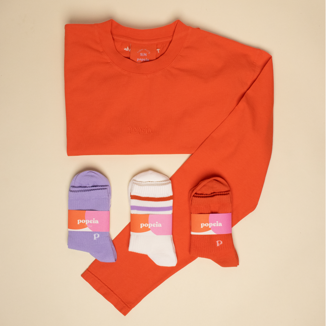 Long Sleeve Shirt Set in Red