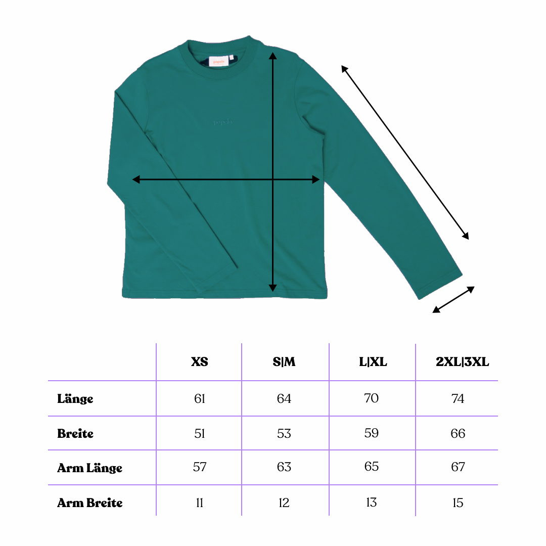 Langarmshirt aus Bio-Baumwolle in College Grün