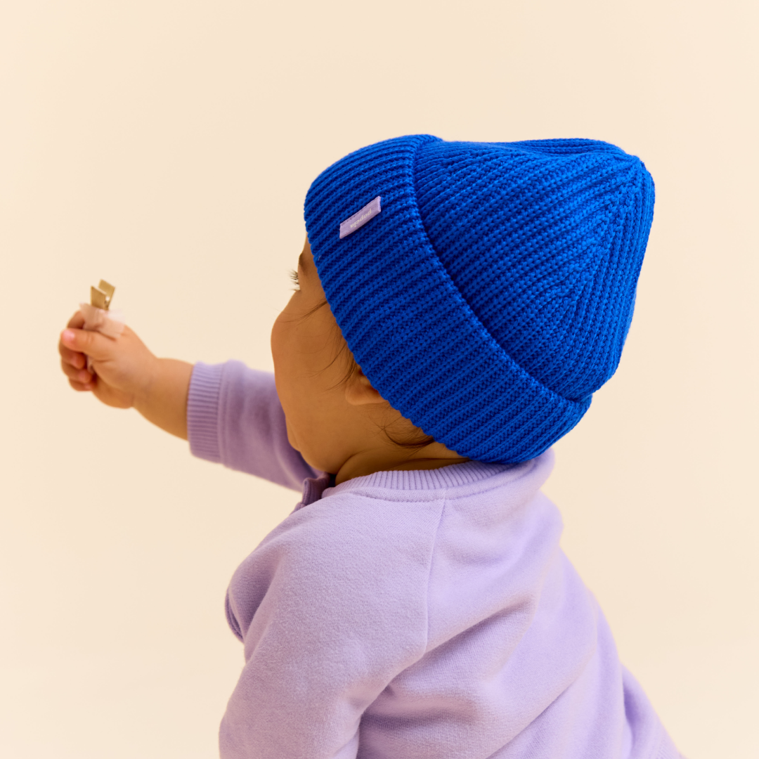 Matching Mama - Beanie Set in Königsblau