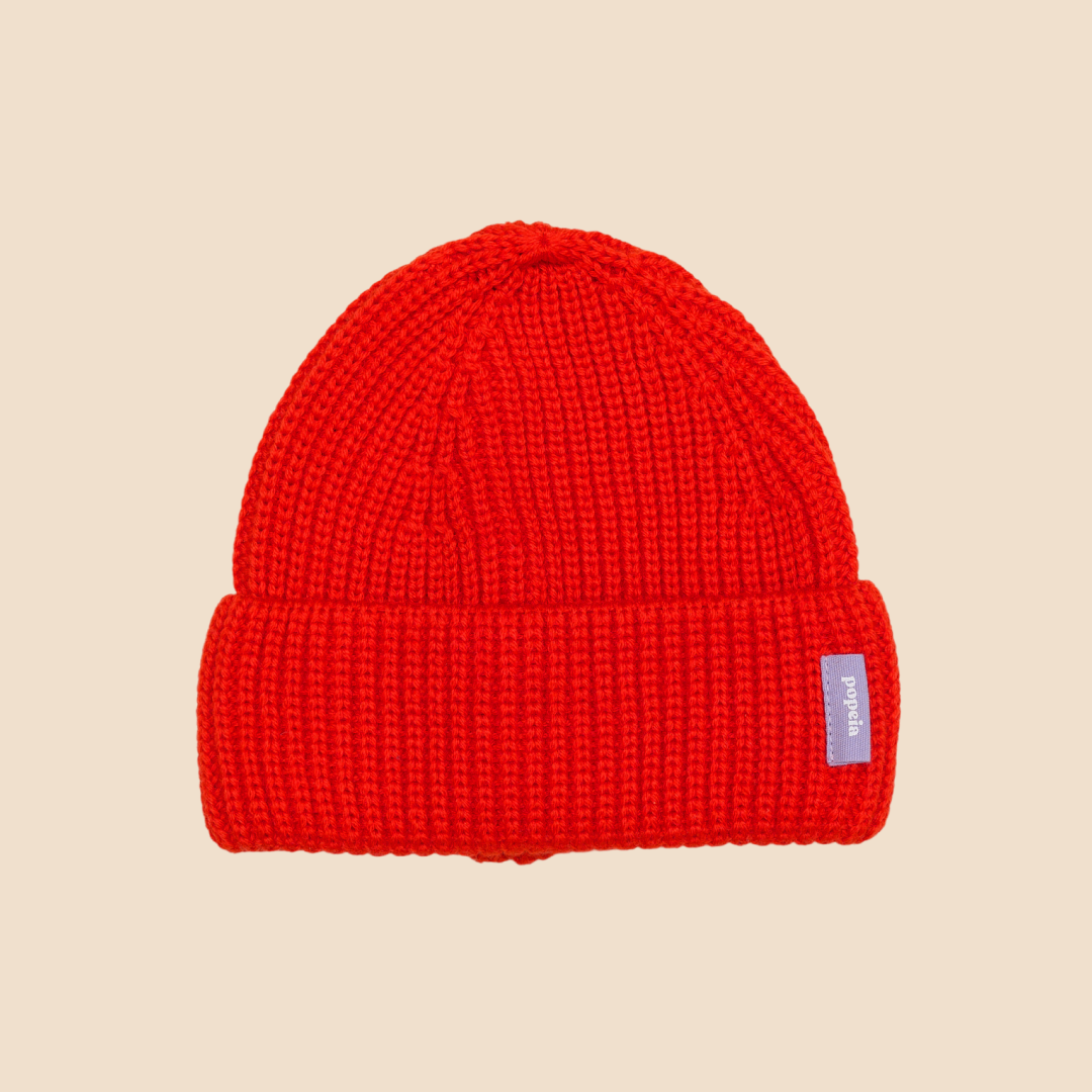 Matching Mama - Beanie Set in popeia Rot