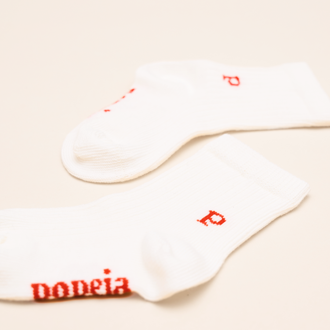 Matching Mama - 6er-Set (The Casual Ankle): Socken aus Bio-Baumwolle in Off-White