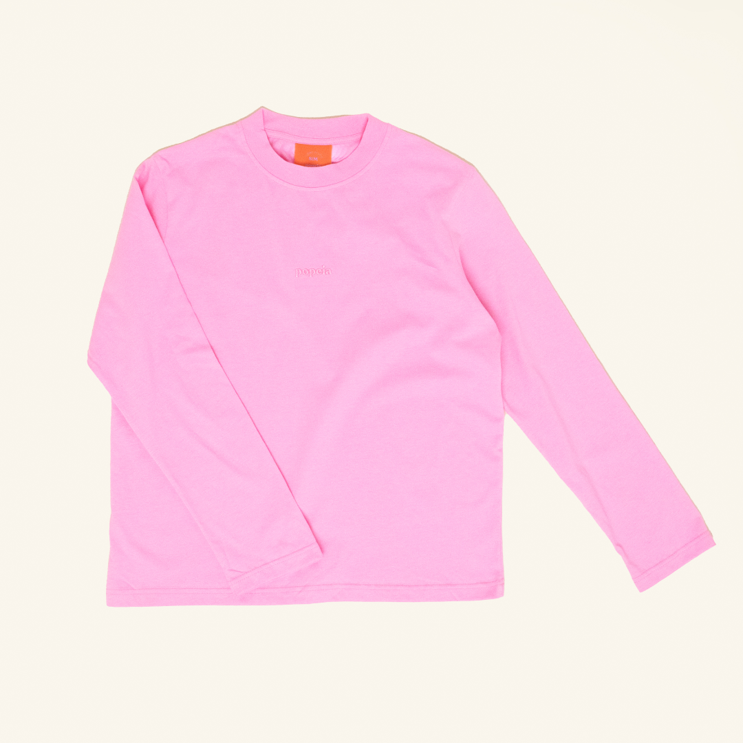 Langarmshirt aus Bio-Baumwolle in Pink
