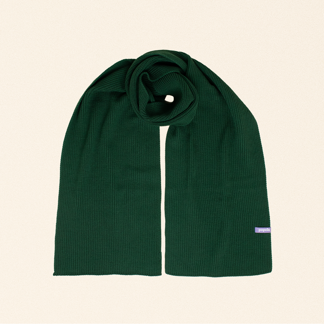 Merino Wool Scarf - Green