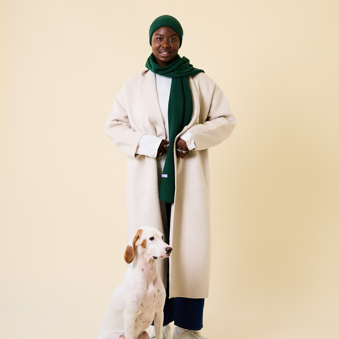 Merino Wool Scarf - Green
