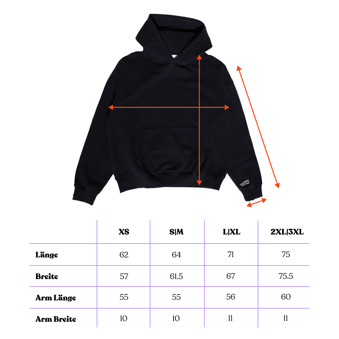 Hoodie aus Bio-Baumwolle in Schwarz