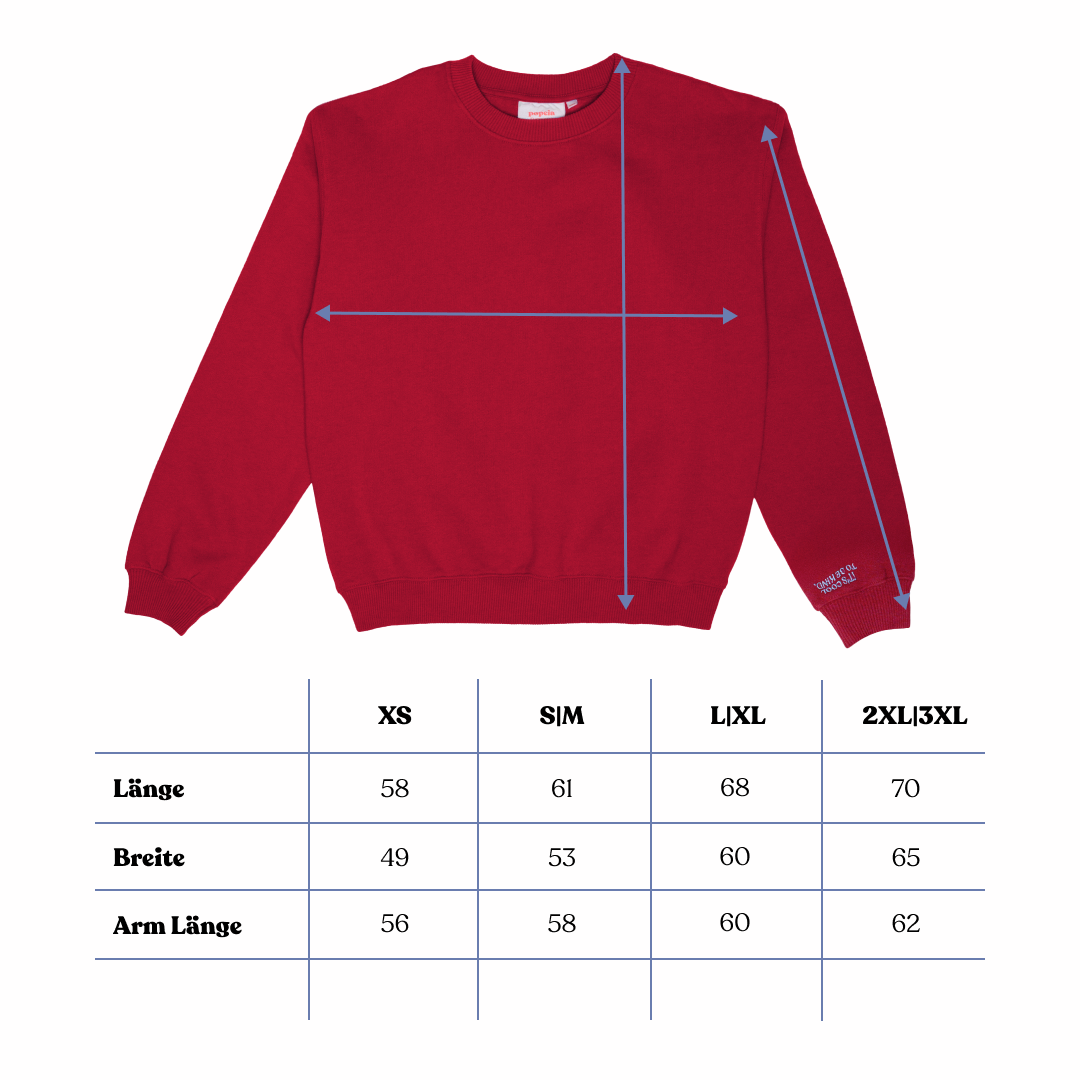 Kindness Sweater aus Bio-Baumwolle in Bordeaux