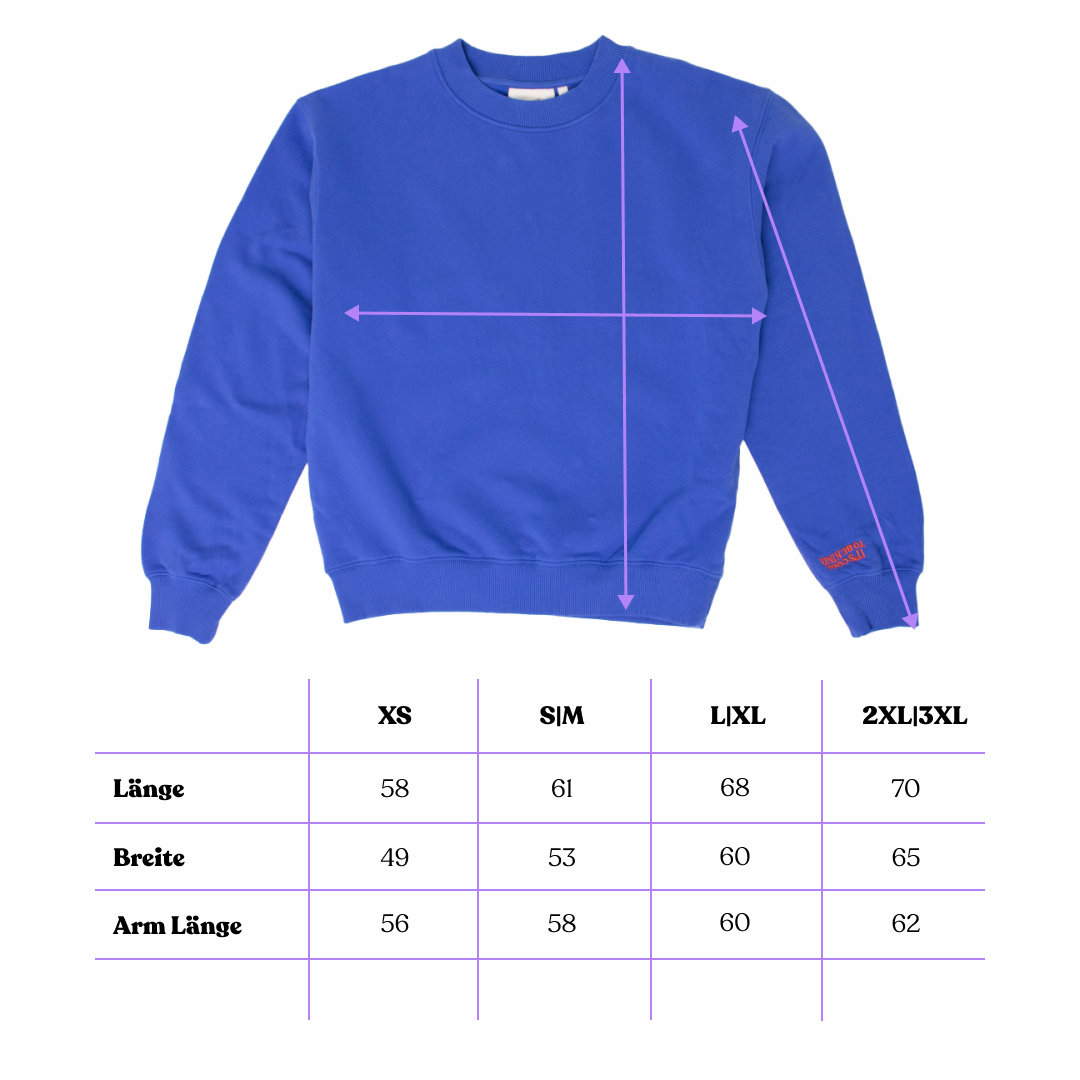 Kindness Sweater aus Bio-Baumwolle in Königsblau