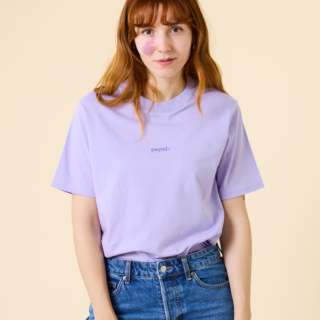 T-Shirt aus Bio-Baumwolle in Lila