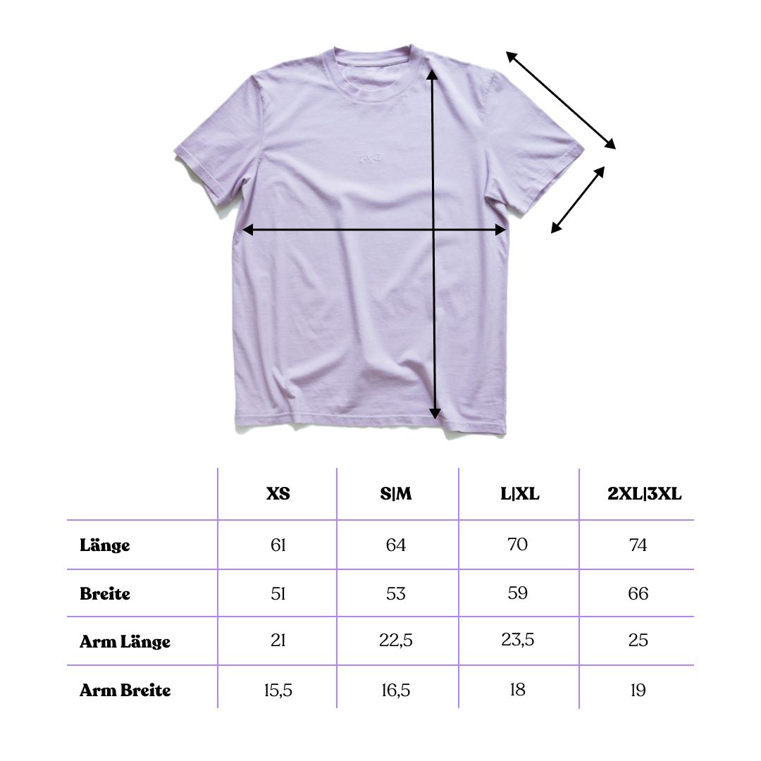 T-Shirt aus Bio-Baumwolle in Lila