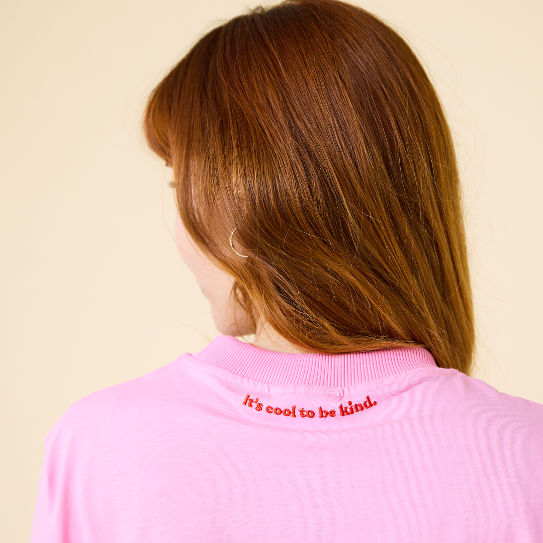 T-Shirt aus Bio-Baumwolle in Pink