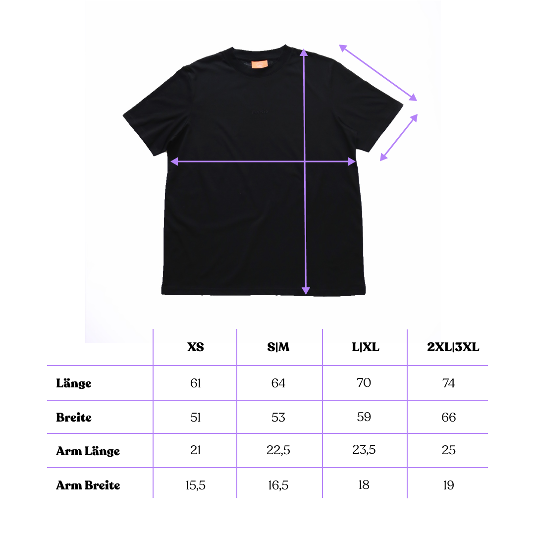 T-Shirt aus Bio-Baumwolle in Schwarz