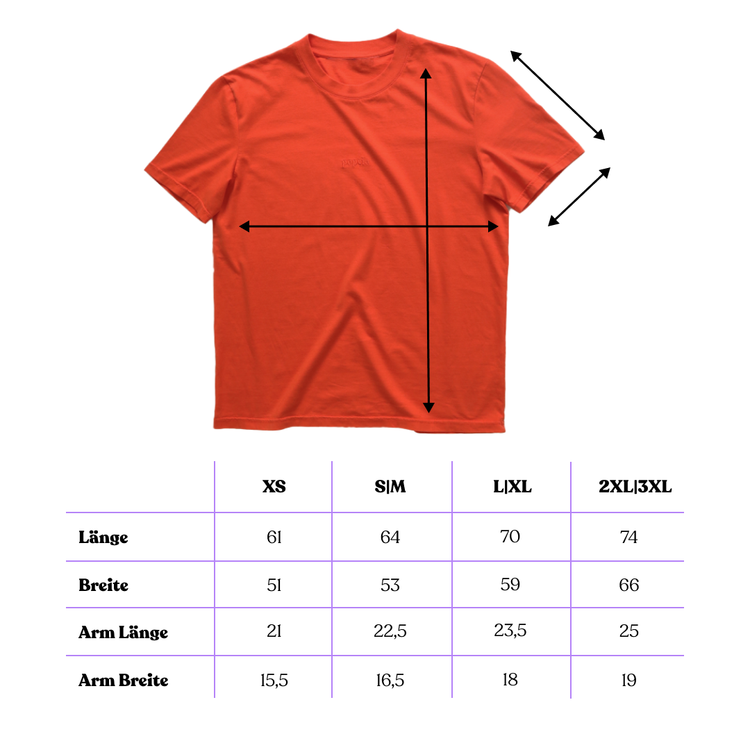 T-Shirt aus Bio-Baumwolle in popeia Rot
