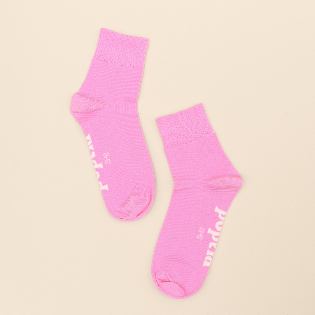 The Casual - Ankle Socken aus Bio-Baumwolle in Pink