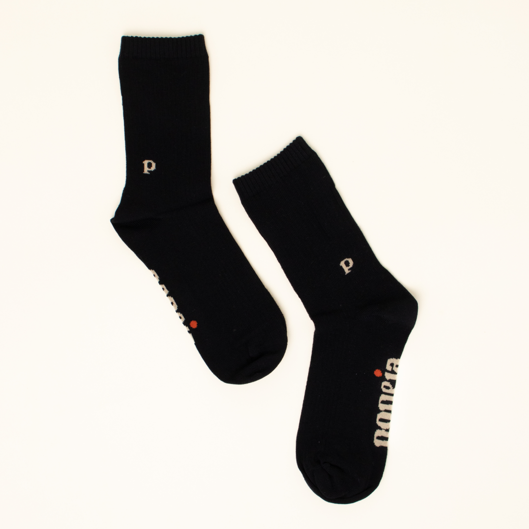 The Casual - Socken aus Bio-Baumwolle in Schwarz