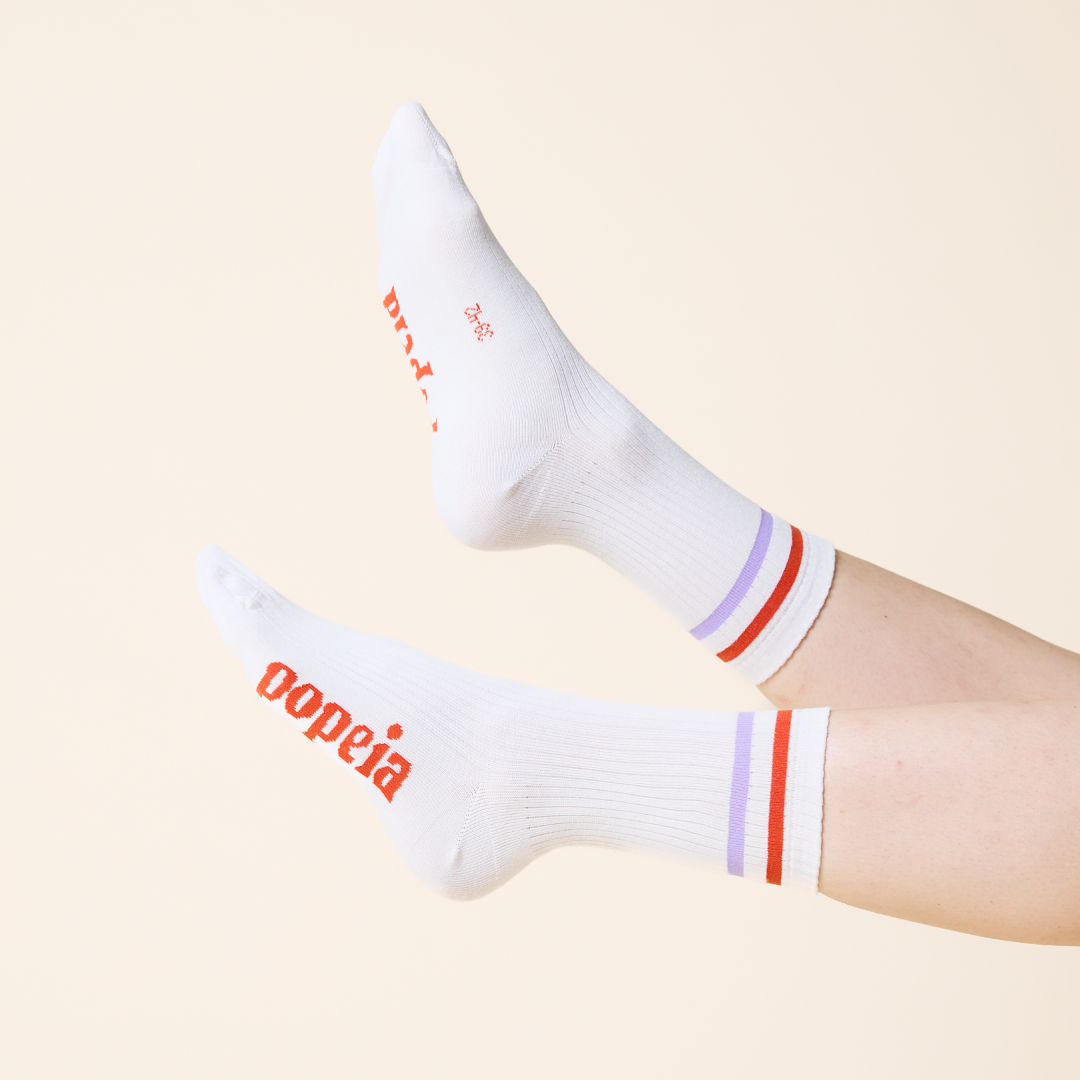 Gemischtes Set: Socken aus Bio-Baumwolle in Bunt & Off-White