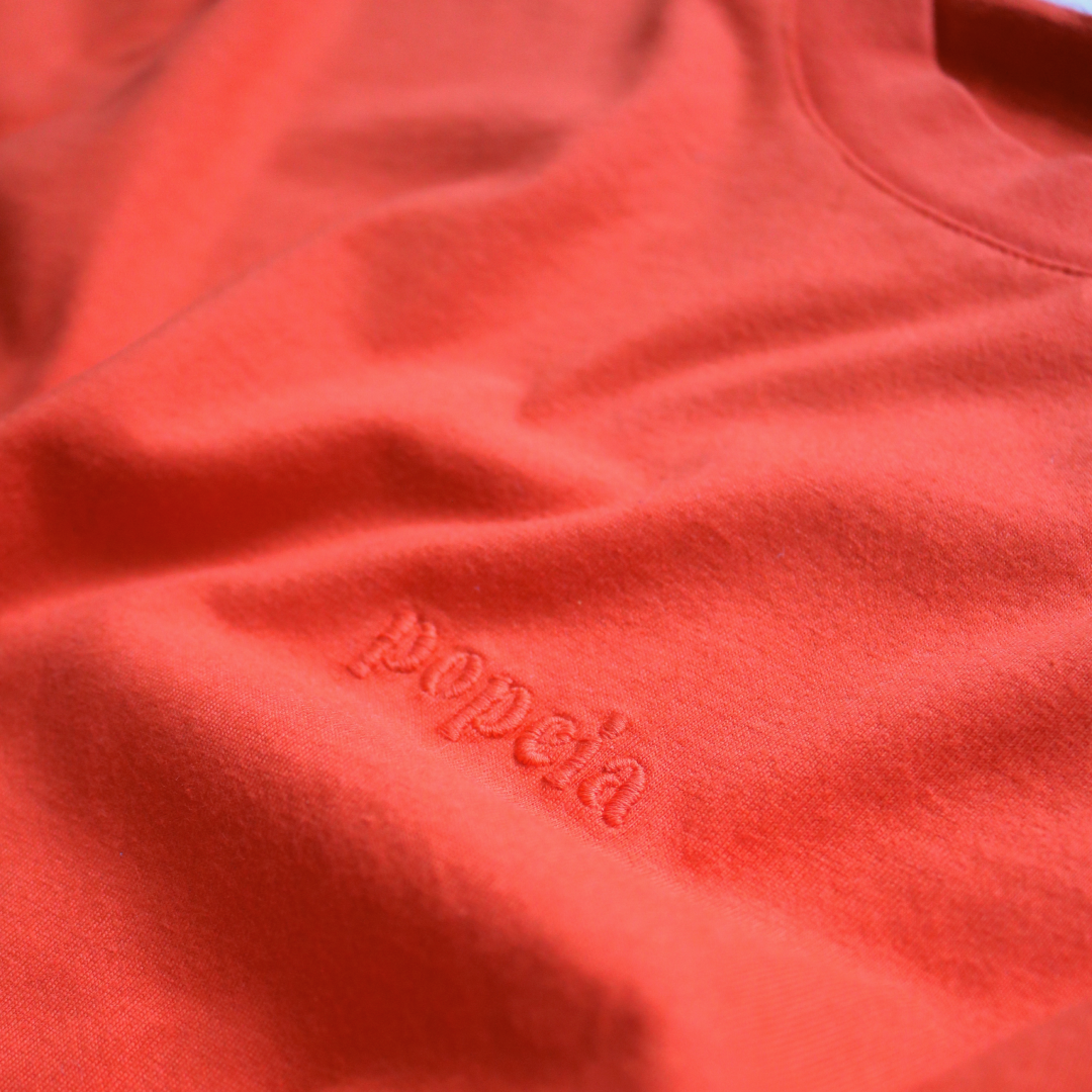 T-Shirt aus Bio-Baumwolle in popeia Rot