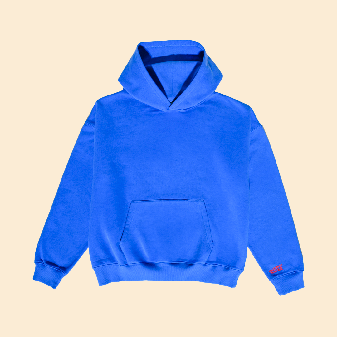 Hoodie aus Bio-Baumwolle in Königsblau