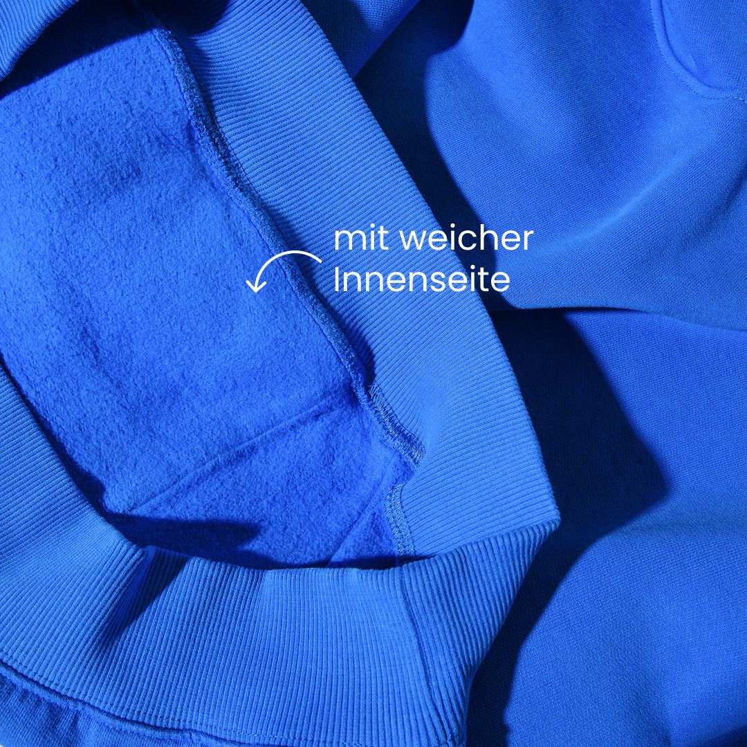 Hoodie aus Bio-Baumwolle in Königsblau