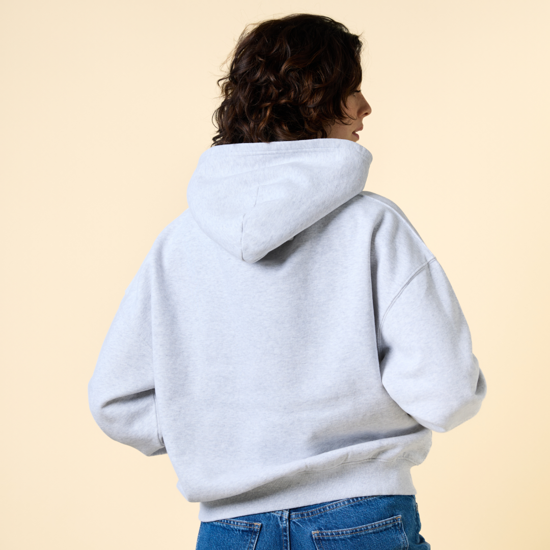 Hoodie aus Bio-Baumwolle in Grau