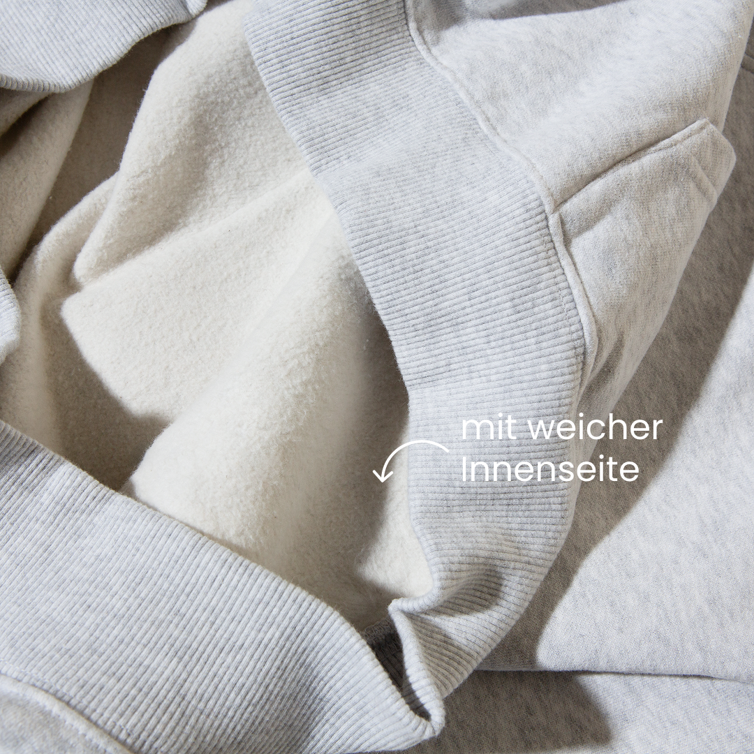 Hoodie aus Bio-Baumwolle in Grau